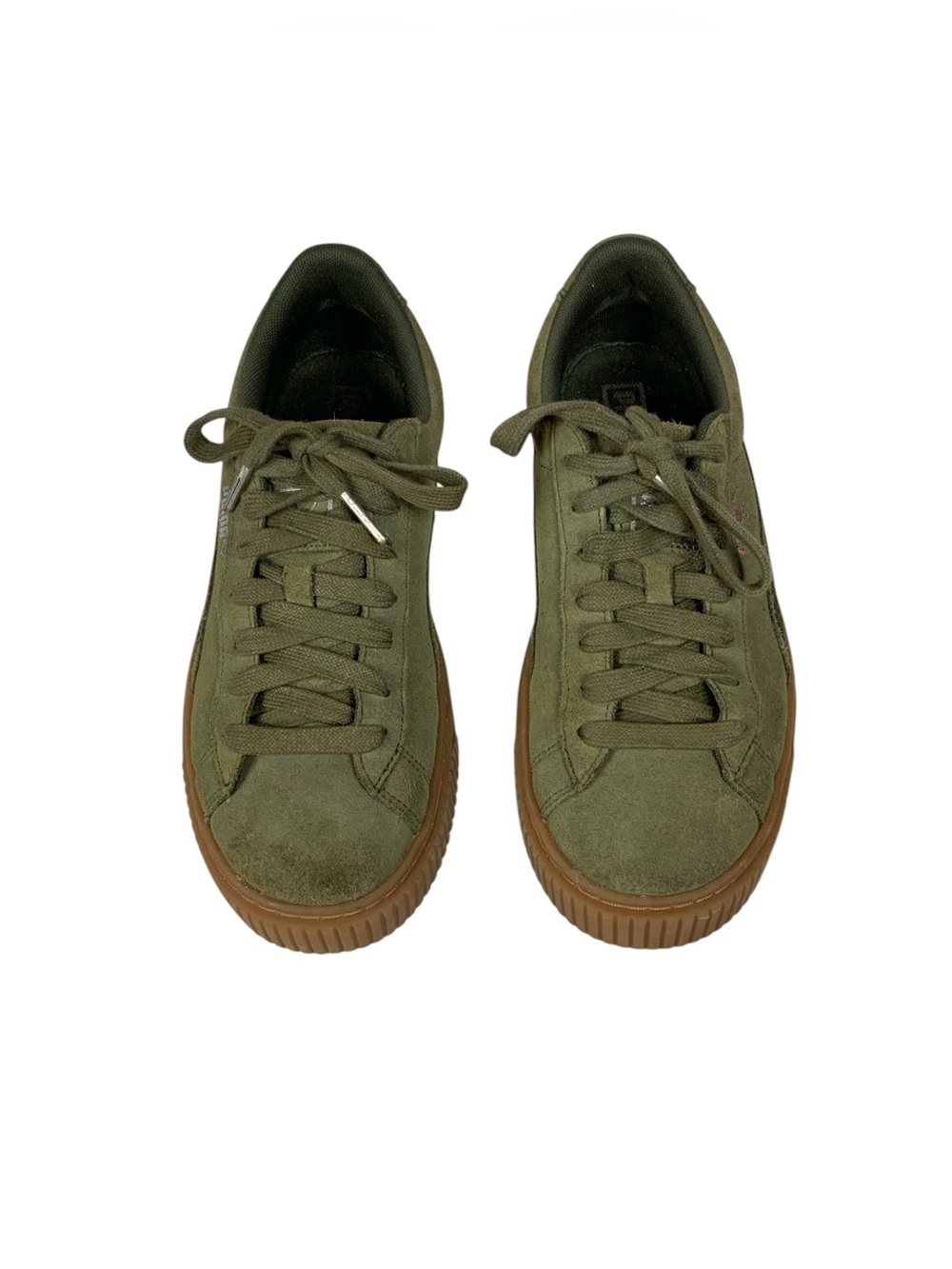 PUMA Burnt Olive Gum Suede Sneakers